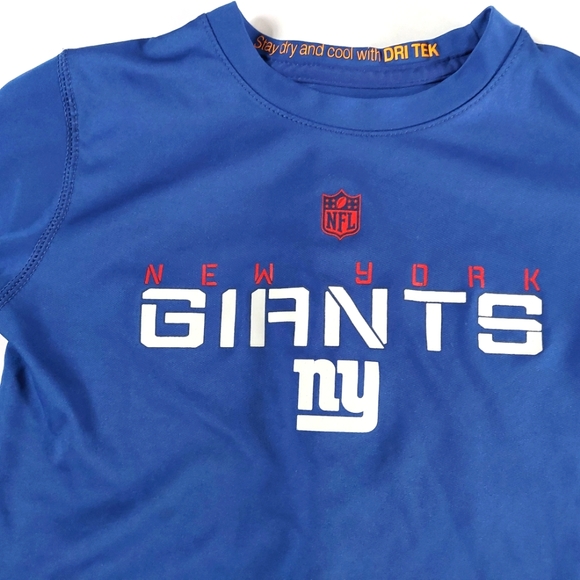 EUC Boy's NFL Giants L/S Dri Tek Tee Sz Sm - Picture 2 of 5